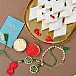 Sneh Butterfly Bhaiya Bhabhi Rakhi Set N Kaju Katli
