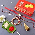 Sneh Classy Family Rakhi Set & Soan Papdi