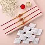 Sneh Devotional Rakhi Set & Kaju Katli