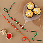 Sneh Pearl Rakhi Set & Ferrero Rocher