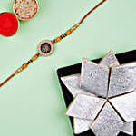Designer Rakhi & Kaju Katli Combo