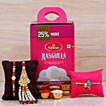 Bhaiya Bhabhi And Kid Rakhi With Rasgulla Tin