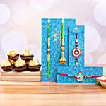 Kids Rakhi Combo And Lumba Rakhi Set With 3 Pcs Ferrero Rocher