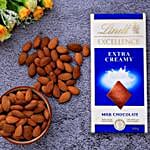 Almonds And Lindt Chocolate Combo