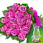 Bunch of 20 purple roses