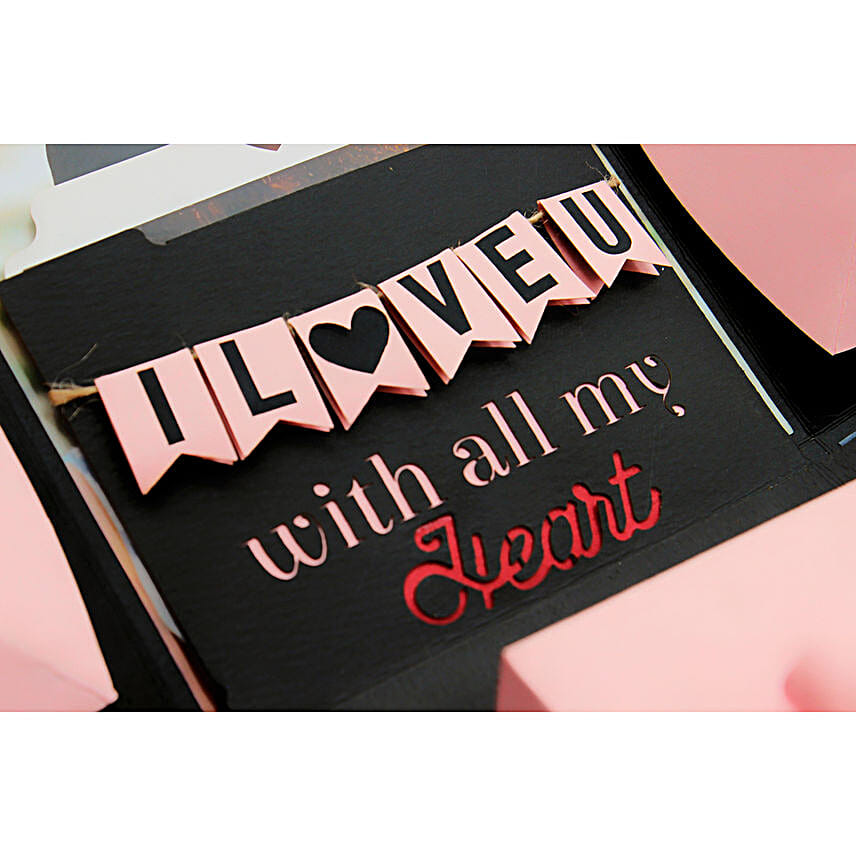 Personalised Pink Luxe Photo Explosion Box