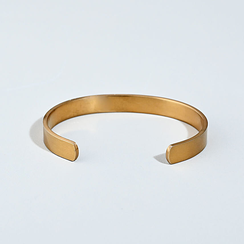 Personalised Rose Gold Half Cuff Bracelet
