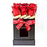 Branded Box With Roses And Chocolates
