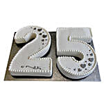 25th Birthday Number Cake 4kg Eggless Truffle