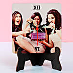 customised table clock for friend