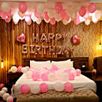 Rose Gold Birthday Theme Balloon Decor
