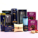 Meenakari Rakhi With Men Grooming Kit & Cookies