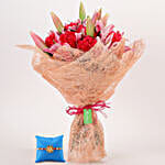 Online Beautiful Flowers & Meenakari Rakhi