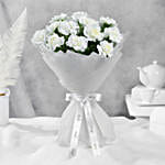Online Carnations Bouquet White