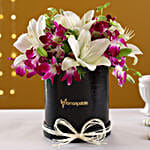 Purple Orchid Flower Bouquet