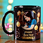 Happy New Year Personalised Black Mug