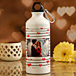 printed valentine day water bottle