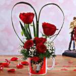 Red Roses In Personalised In-Love Mug