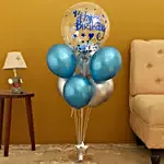 Blue Theme Birthday Balloon Bouquet