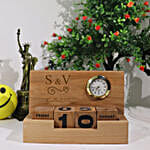 Personalised Wooden Manual Calendar