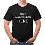 Personalised Black Cotton T Shirt XL