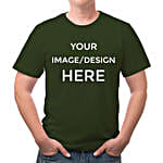 Personalised Olive Green Cotton T Shirt Large