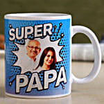 Personalised Super Papa White Mug- Hand Delivery