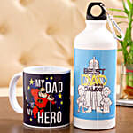 Disney My Superhero Dad Bottle Mug Hand Delivery