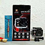 Ethnic Capsule Rakhi N Swiss Military Action Camera Hamper