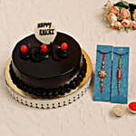 2 Traditional Rakhis N Choco Truffle Cake 1 Kg