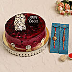 Set of 2 Rakhi N Blueberry Cake Half Kg