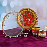 Red and Yellow Beads Thali Set