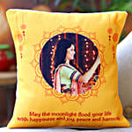 Personalised Happy Karwa Chauth Cushion Hand Delivery