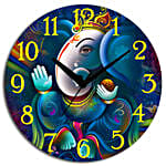 Lord Ganesha Multicoloured Wall Clock
