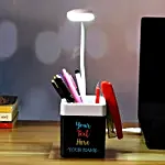 Personalised Table Lamp Cum Stationary Holder