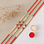 Sneh Elegant Pearl Rakhis Set of 3