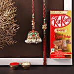 Sneh Meenakari Bhaiya Bhabhi Rakhi Set and Kitkat Dessert Delight