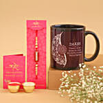 Sneh Designer Capsule Rakhi N Personalised Black Mug