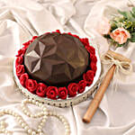 Red Roses Dome Pinata Cake