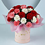 Spring Love Mixed Carnations Pink Box