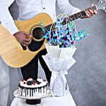 Guitar Notes N Blue Orchid Hues Combo