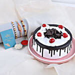 Sneh Rakhi Set 0f 3 N Black Forest Cake Half Kg