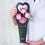 Pink Rose With FNP Sleeve Bag