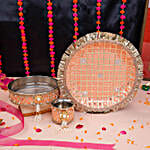 Peachy Love Karwa Chauth Thali Set