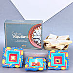 Kaju Katli N Colourful Diya Diwali Gift