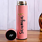 Custom Glow Pink LED Temperature Bottle