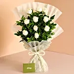 Pure Elegance Ivory Roses Bouquet