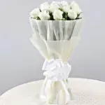 Snowy Serenity Roses Bouquet