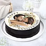 Anniversary Eggless Chocolate Photo Cake Half Kg