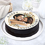 Personalised Anniversary Chocolate Photo Cake